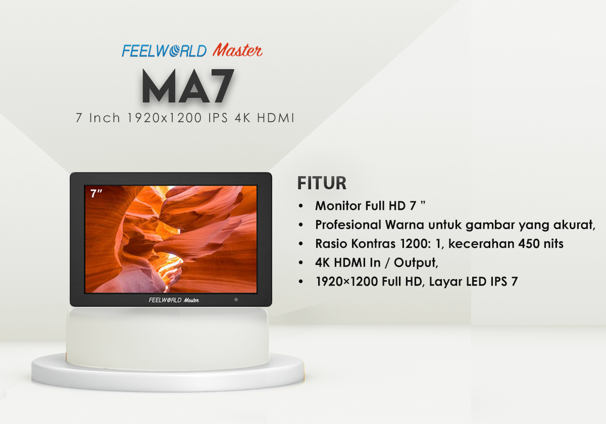 jual Feelworld Master MA7 Kamera Monitor harga spesifikasi